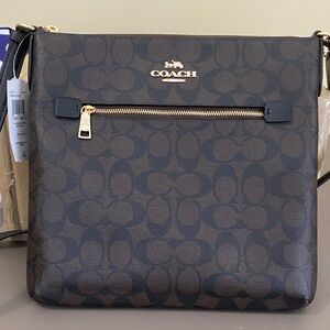 NWT COACH SIGNATURE ROWAN FILE CROSSBODY BAG